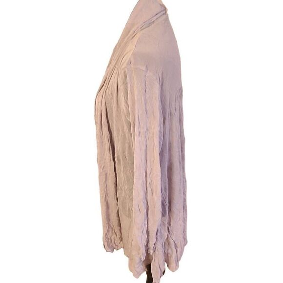 By JJ Womens Light Gray Crinkled Lightweight Polyester Bohemian Cardigan Medium - Picture 2 of 9